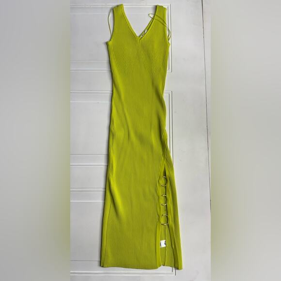 House of Harlow 1960 Dresses & Skirts - House of Harlow 1960 NWT Womens Sz S Neon Green Bodycon Maxi Dress Ring Detail